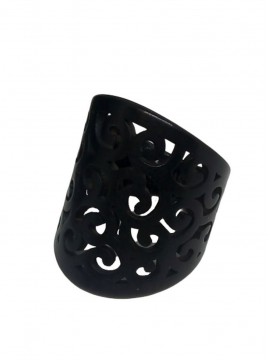 Δαχτυλίδι ατσάλινο γυναικείο ethnik black