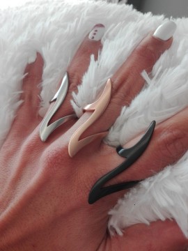 Δαχτυλίδι ατσάλινο γυναικείο αστραπή rose gold
