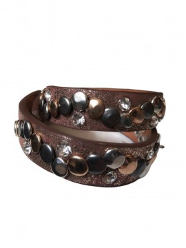 Γυναικείο μοντέρνο δερμάτινο βραχιόλι Sparta