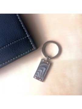 Ανδρικό μοντέρνο ατσάλινο μπρελόκ πλάκα
