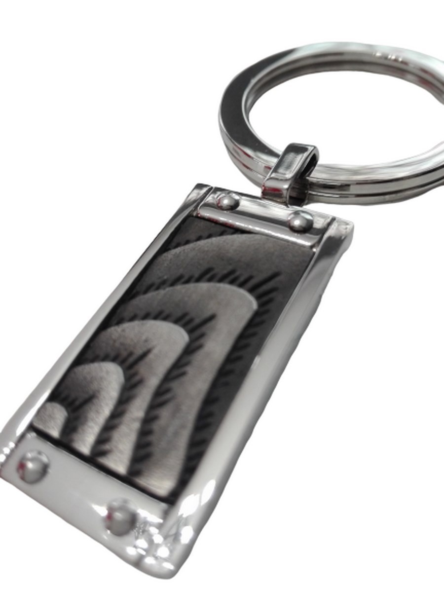 Ανδρικό μοντέρνο ατσάλινο μπρελόκ πλάκα