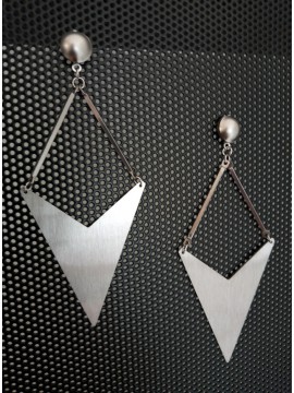 Γυναικείο μοντέρνο ατσάλινο σκουλαρίκι rock passion