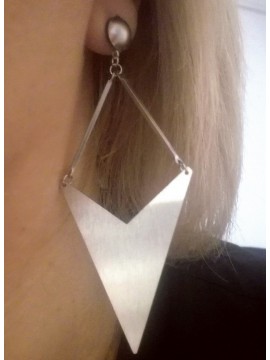 Γυναικείο μοντέρνο ατσάλινο σκουλαρίκι rock passion