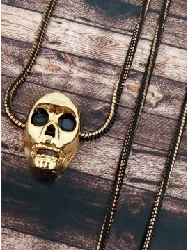 Κολιέ ατσάλινο γυναικείο Gold Face