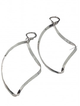 Σκουλαρίκι χειροποίητο γυναικείο επάργυρος ορείχαλκος Illusion