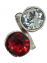 Δαχτυλίδι χειροποίητο γυναικείο strass red silver