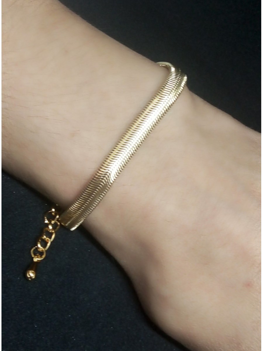 Αλυσίδα ατσάλινη γυναικεία Gold Flap