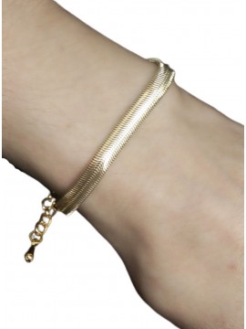 Αλυσίδα ατσάλινη γυναικεία Gold Flap