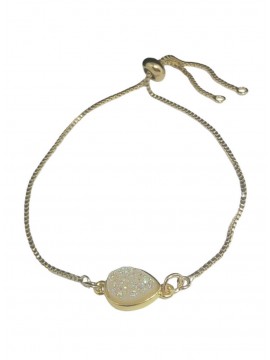 Βραχιόλι χειροποίητο ατσάλινο γυναικείο Fancy Stone