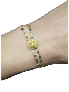 Βραχιόλι χειροποίητο γυναικείο ορείχαλκος Tres Chic