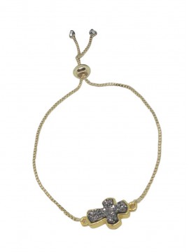 Βραχιόλι χειροποίητο ατσάλινο γυναικείο Σταυρός