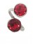 Δαχτυλίδι χειροποίητο γυναικείο strass red passion silver
