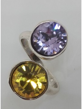 Δαχτυλίδι χειροποίητο γυναικείο strass silver