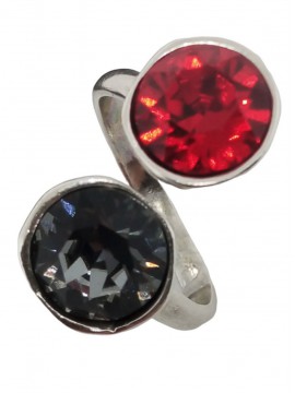 Δαχτυλίδι χειροποίητο γυναικείο red silver