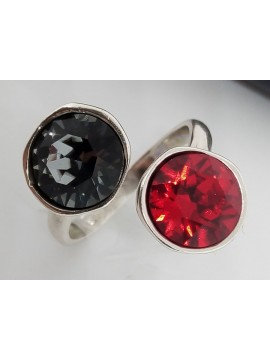 Δαχτυλίδι χειροποίητο γυναικείο red silver