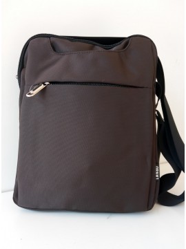 Ανδρικό μοντέρνο τσαντάκι ώμου χιαστί καφέ
