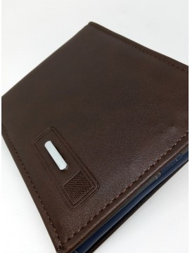 Ανδρικό πορτοφόλι μεταλλική πλάκα brown