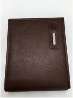 Ανδρικό πορτοφόλι μεταλλική πλάκα brown