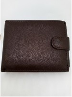 Ανδρικό μοντέρνο πορτοφόλι Buckle καφέ