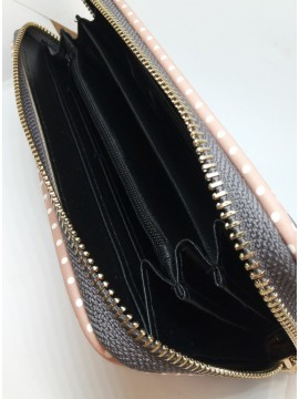 Γυναικείο μοντέρνο πορτοφόλι Kitty brown