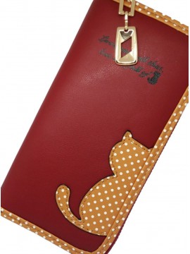 Γυναικείο μοντέρνο πορτοφόλι Kitty Red 