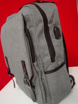 Ανδρική τσάντα πλάτης Gray USB