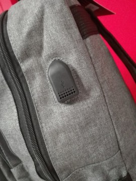 Ανδρική τσάντα πλάτης Gray USB