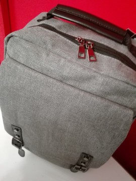 Ανδρική τσάντα πλάτης Gray USB