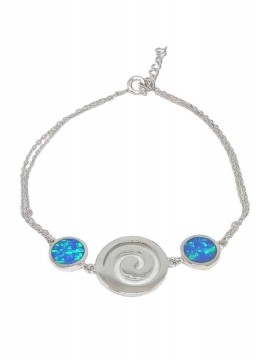 Βραχιόλι ασήμι 925 γυναικείο cycle blue