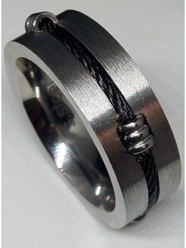 Ανδρικό ατσάλινο δαχτυλίδι Wire rope