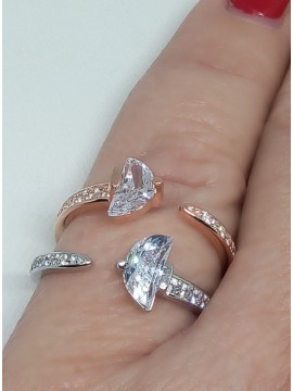 Δαχτυλίδι ασήμι 925 γυναικείο arrow rose gold
