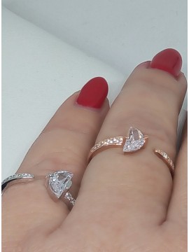 Δαχτυλίδι ασήμι 925 γυναικείο arrow rose gold