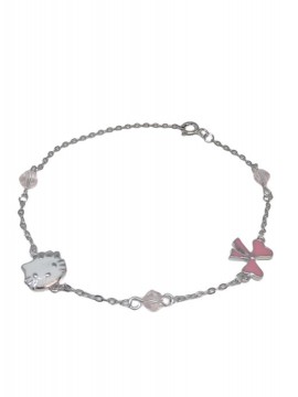 Βραχιόλι ασήμι 925 παιδικό Kitty