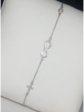 Βραχιόλι ασήμι 925 γυναικείο Love Infinity