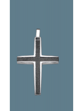 Ανδρικός ατσάλινος σταυρός black sacred