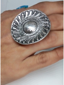 Γυναικείο χειροποίητο δαχτυλίδι Ήλιος silver
