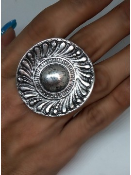 Γυναικείο χειροποίητο δαχτυλίδι Ήλιος silver