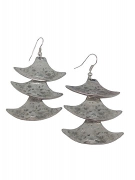 Σκουλαρίκι χειροποίητο επαργυρωμένος ορείχαλκος Pagoda