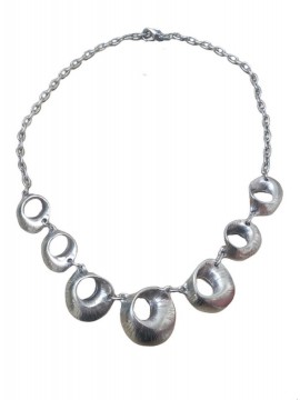 Γυναικείο χειροποίητο κολιέ επαργυρωμένος ορείχαλκος Ερεικούσσα