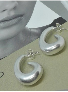 Σκουλαρίκι ατσάλινο style silver