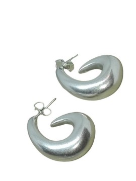 Σκουλαρίκι ατσάλινο style silver