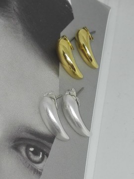 Σκουλαρίκι ατσάλινο drop silver