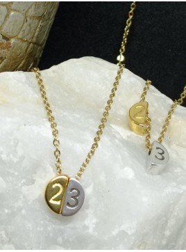 Κολιέ ατσάλινο γούρι διαιρούμενος κύκλος 23