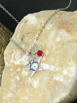 Κολιέ ατσάλινο γούρι αστέρι με μάτι 2023