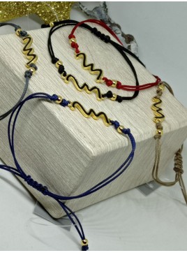 Βραχιόλι ατσάλινο γούρι κόκκινο 23 