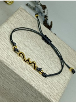 Βραχιόλι ατσάλινο γούρι γκρι 23 