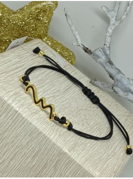 Βραχιόλι ατσάλινο γούρι μαύρο  23 