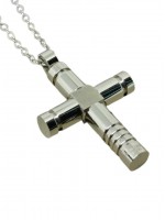 Ανδρικός ατσάλινος σταυρός silver Bolt